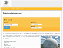 Tablet Screenshot of hotellgloben.com